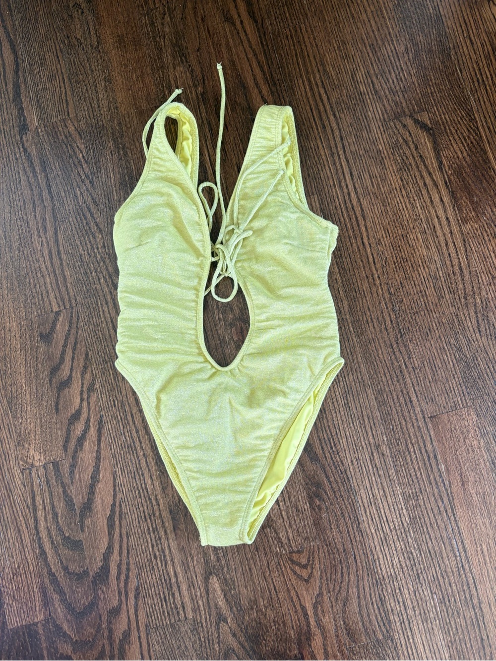 Montce Lemon Yellow One-Piece Swimsuit with Front Keyhole